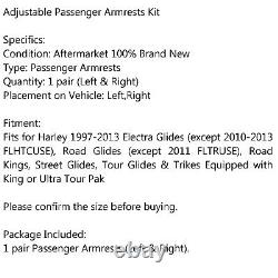Repose-bras de passager furtifs pour Touring Electra Street Glide Road King 97-2013 T9