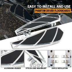 Repose-pieds à pédale CNC Phantom pour plancher, pour Harley Touring Road King Street Glide