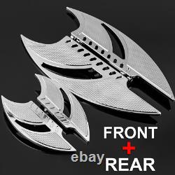 Repose-pieds avant et arrière en chrome pour Harley Touring Road King Street Glide