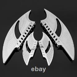 Repose-pieds avant et arrière en chrome pour Harley Touring Road King Street Glide