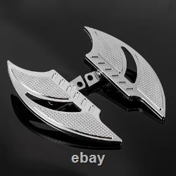 Repose-pieds avant et arrière en chrome pour Harley Touring Road King Street Glide