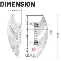 Repose-pieds avant et arrière en chrome pour Harley Touring Road King Street Glide