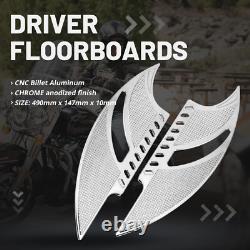 Repose-pieds avant et arrière en chrome pour Harley Touring Road King Street Glide