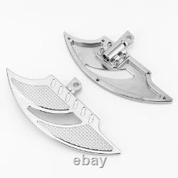 Repose-pieds avant et arrière en chrome pour Harley Touring Road King Street Glide