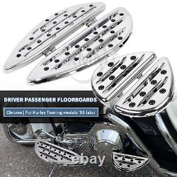 Repose-pieds de plancher avant et arrière en chrome pour Harley Touring Road King Street Glide