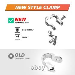 Repose-pieds de route avec repose-talons escamotable pour Harley Road King Street Glide barres de 1-1/4 pouces