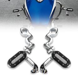 Repose-pieds de route avec repose-talons escamotable pour Harley Road King Street Glide barres de 1-1/4 pouces