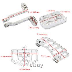 Repose-pieds en chrome, planchers de repose-pieds, levier de changement pour Harley Road Glide King Street Glide