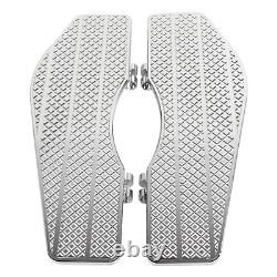 Repose-pieds en plancher Chrome Driver pour Harley Softail, Road King, Street Glide