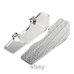 Repose-pieds en plancher Chrome Driver pour Harley Softail, Road King, Street Glide