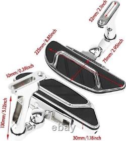 Repose-pieds passager chromés pour Harley Touring Road King Street Glide Road Glide
