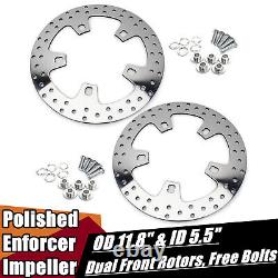 Rotors de frein avant 11.8 pour Harley Touring Road King Street Glide