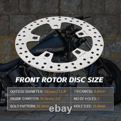 Rotors de frein avant 11.8 pour Harley Touring Road King Street Glide