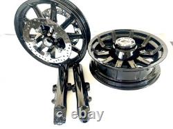 Roues Harley Impeller Noir Brillant 2014-2019 Road King Street Glide Vente directe