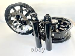 Roues Harley Impeller Noir Brillant 2014-2019 Road King Street Glide Vente directe
