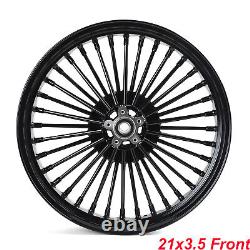Roues à rayons fat 21X3.5 16X5.5 pour Harley Touring Street Glide Road King 09-24