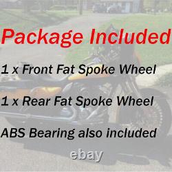 Roues à rayons fat 21X3.5 16X5.5 pour Harley Touring Street Glide Road King 09-24