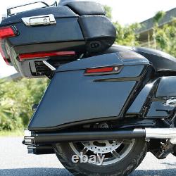 Sacoche étirée Vivid Black 4 adaptée pour Harley Street Glide Road King 14-23