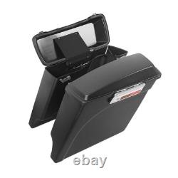 Sacoche rigide étirée noire mate pour Harley Touring Road King Street Glide