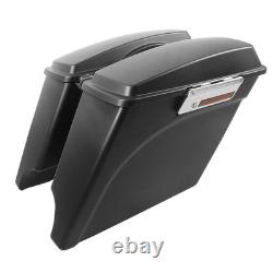 Sacoche rigide étirée noire mate pour Harley Touring Road King Street Glide