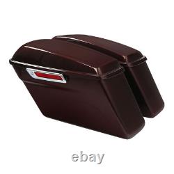 Sacoches rigides adaptées pour Harley Street Road King Glide 2014-2024 Cerise Tordue