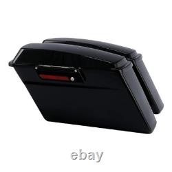 Sacoches rigides noires avec couvercles et loquets noirs pour Road King Street Glide 1994-2013
