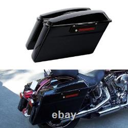 Sacoches rigides noires avec couvercles et loquets noirs pour Road King Street Glide 1994-2013