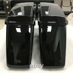 Sacoches rigides noires pour Harley Road King et Street Glide de 2014 à 2024