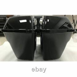 Sacoches rigides noires pour Harley Road King et Street Glide de 2014 à 2024