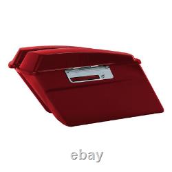 Sacoches rigides rouges compatibles avec Harley Touring Road King Street Glide 1994-2013