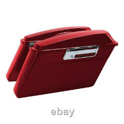 Sacoches rigides rouges compatibles avec Harley Touring Road King Street Glide 1994-2013 Sacoches rigides rouges compatibles avec Harley Touring Road King Street Glide 1994-2013