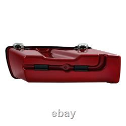 Sacs de selle durs peints en rouge adaptés pour Harley Touring Road King Street Glide 94-13
