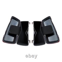 Sacs de selle durs peints en rouge adaptés pour Harley Touring Road King Street Glide 94-13