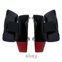 Sacs de selle durs peints en rouge adaptés pour Harley Touring Road King Street Glide 94-13