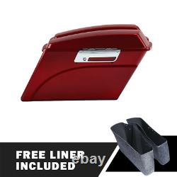 Sacs de selle durs rouges adaptés pour Harley Touring Electra Road King Street Glide 94-13