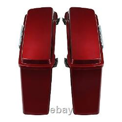 Sacs de selle durs rouges adaptés pour Harley Touring Electra Road King Street Glide 94-13