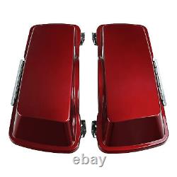 Sacs de selle durs rouges adaptés pour Harley Touring Electra Road King Street Glide 94-13