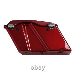 Sacs de selle durs rouges adaptés pour Harley Touring Electra Road King Street Glide 94-13