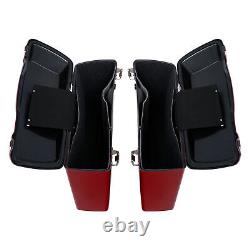 Sacs de selle durs rouges adaptés pour Harley Touring Electra Road King Street Glide 94-13