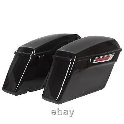 Sacs de selle noirs rigides pour Harley Road King Street Glide 2014-2024