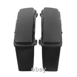 Sacs de selle rigides noirs mats adaptés pour Road King et Street Glide 1993-2013