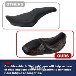 Selle Touring Raptor 09 et plus pour Road King Street Glide Electra Glide, surpiqûre diamant