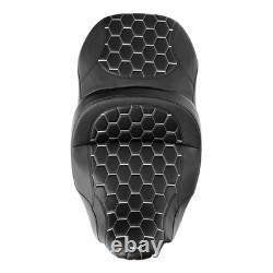 Selle biplace Bagger pour Road King Street Glide 2009-2023 avec surpiqûres blanches