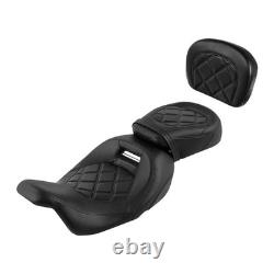 Selle deux pièces 2 places avec dossier sissy bar pour Road King Street Glide 2009-2023