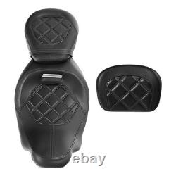 Selle deux pièces 2 places avec dossier sissy bar pour Road King Street Glide 2009-2023