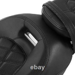 Selle deux pièces 2 places avec dossier sissy bar pour Road King Street Glide 2009-2023