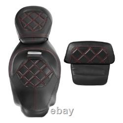 Selle deux pièces 2-up avec dossier rembourré pour Road King Street Glide 2014-2023