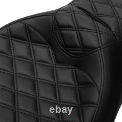 Selle monobloc 2 places pour Road King Street Glide 2009-2023 noire