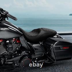 Selle monobloc 2 places pour Road King Street Glide 2009-2023 noire