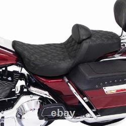 Selle pilote et passager Step-Up avec dosseret pour Harley Street Glide et Road King à partir de 2009